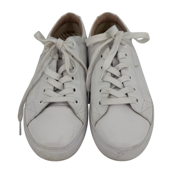 Taos Plim Soul Lux Leather Sneakers Shoes White Lace Up Support Comfort Size 8 - Picture 4 of 10